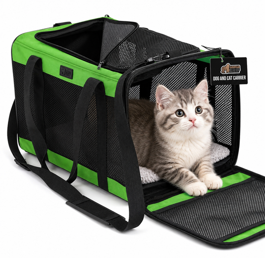 Airline Approved Cat Carrier for Medium Cats & Small Dogs – Breathable Collapsible Pet Travel Bag Up to 15 lbs - GORILLA GRIP
