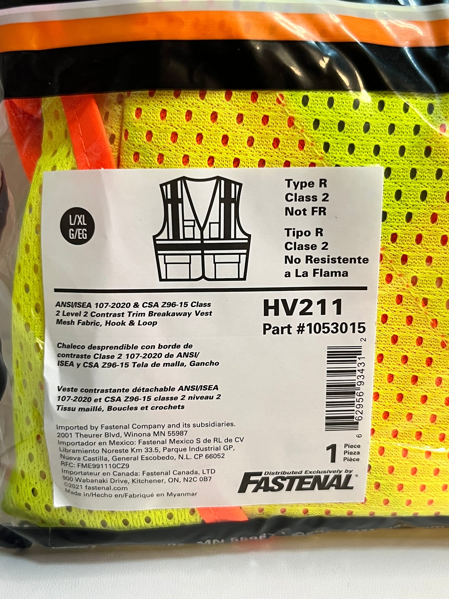 Body Guard Class 2 High Visibility Safety Vest L/XL – ANSI/ISEA Reflective Mesh Work Vest