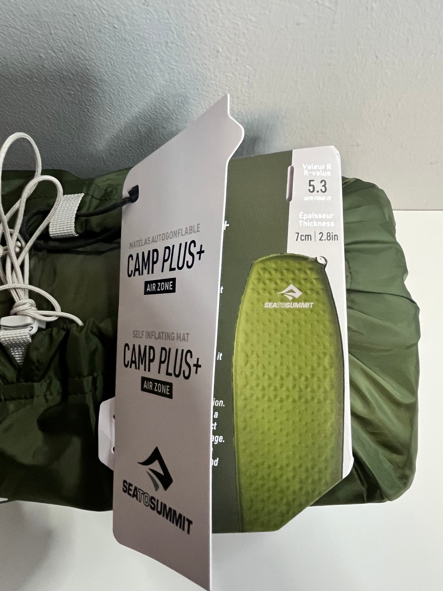 Sea to Summit Camp Plus Self Inflating Sleeping Mat Large – Rectangular Camping Foam Sleeping Pad