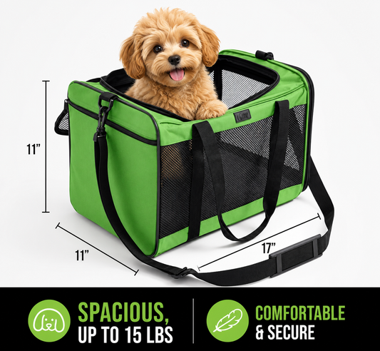 Airline Approved Cat Carrier for Medium Cats & Small Dogs – Breathable Collapsible Pet Travel Bag Up to 15 lbs - GORILLA GRIP