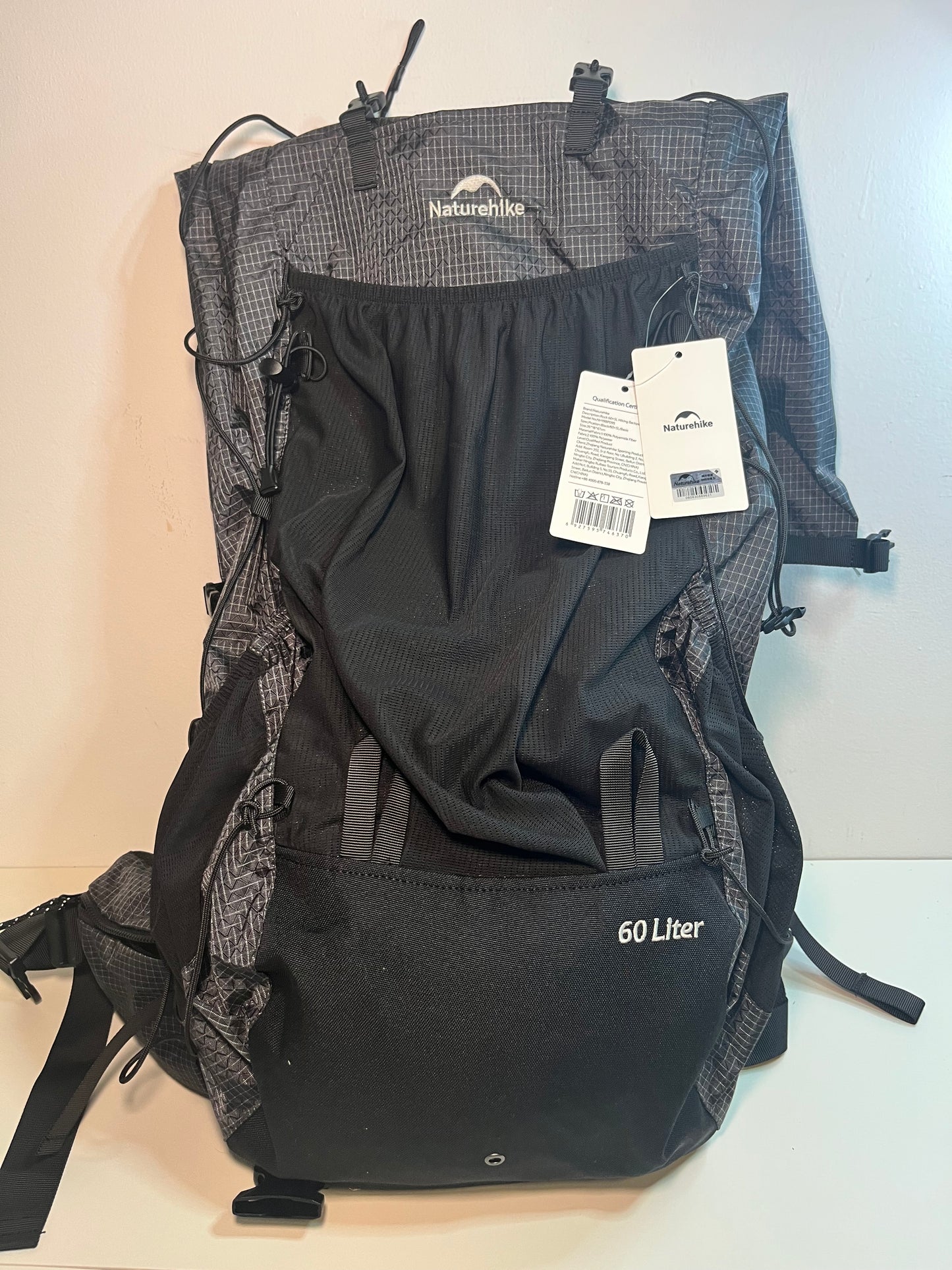Naturehike 65L Internal Frame Hiking Backpack – Lightweight Camping & Backpacking Travel Pack Black