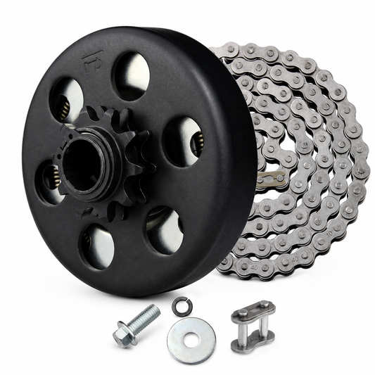 FDJ Go Kart Clutch 3/4" Bore 10 Tooth with #40 Chain – Centrifugal Clutch Kit for Predator 212cc Mini Bike & Go Kart