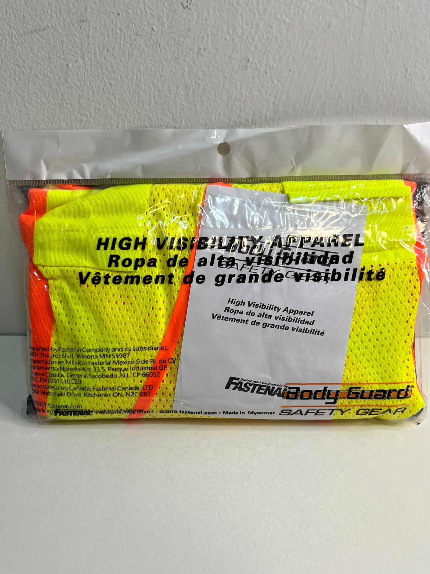 Body Guard Class 2 High Visibility Safety Vest L/XL – ANSI/ISEA Reflective Mesh Work Vest