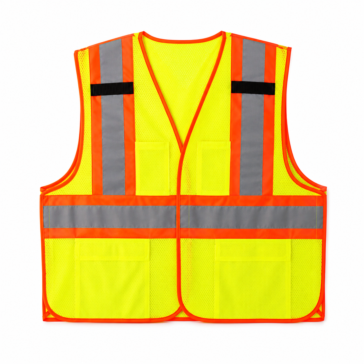 Body Guard Class 2 High Visibility Safety Vest L/XL – ANSI/ISEA Reflective Mesh Work Vest