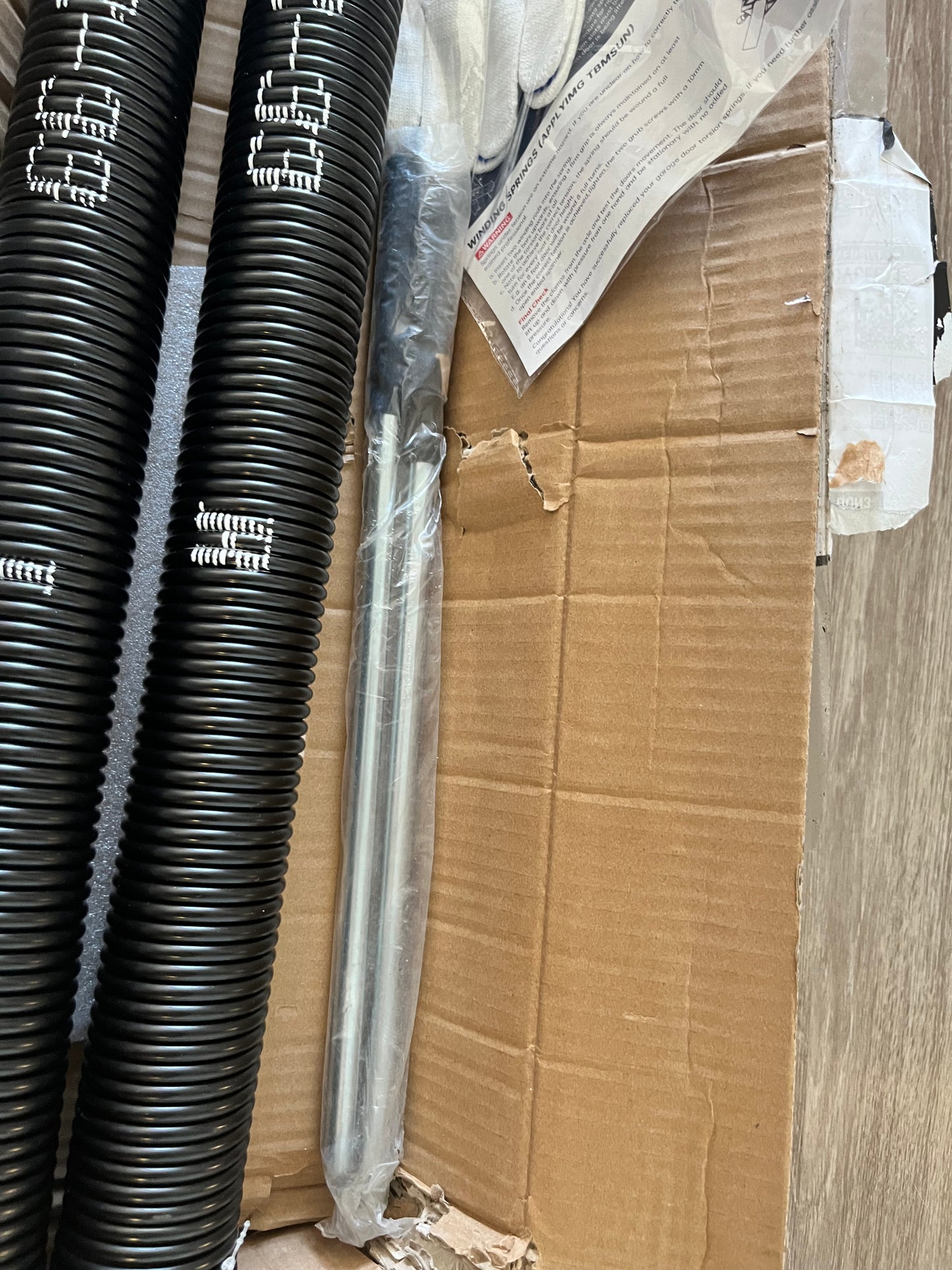 2" Garage Door Torsion Springs Set with Winding Bars & Gloves – 0.250 x 2" x 33" Heavy Duty Replacement Kit