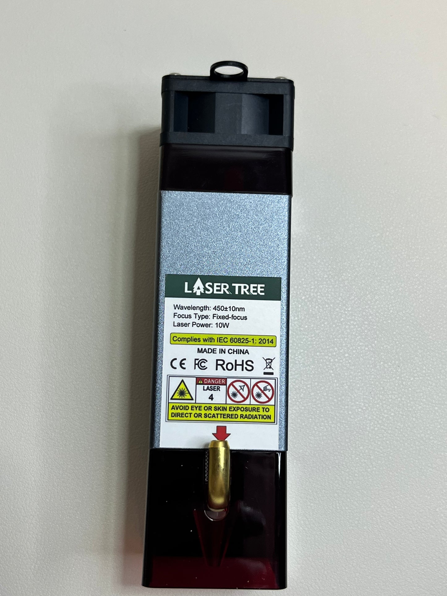 LASER TREE 10W Laser Engraving Module with Air Assist – 10000mW CNC Laser Cutter Head 12V Class 4