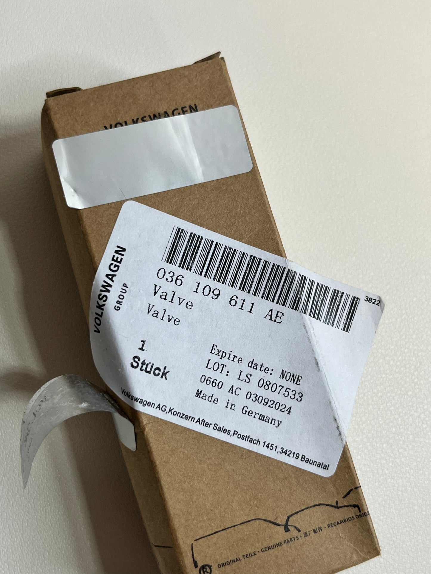 Volkswagen Engine Valve 036109611AE OEM Genuine VW Intake Exhaust Valve Made in Germany