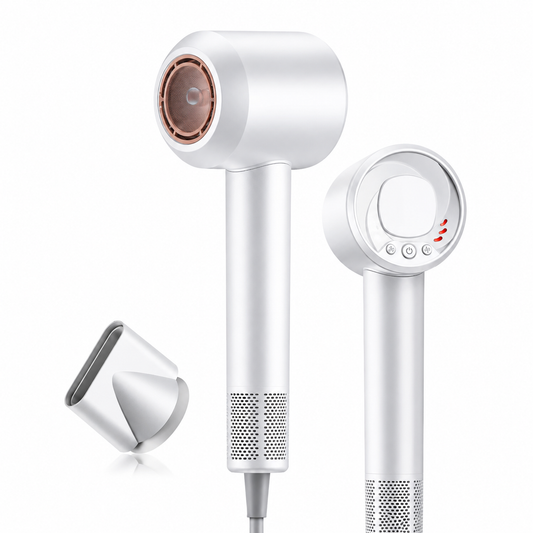 High Speed Ionic Hair Dryer 140,000 RPM – Fast Drying Low Noise Thermo Control Blow Dryer White