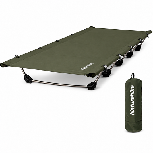 Naturehike Ultralight Folding Camping Cot Bed – Portable Compact Camping Cot for Adults Supports 330 lbs
