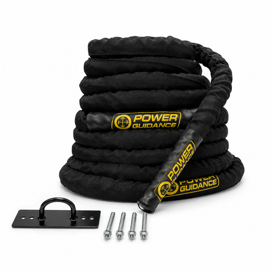 1.5" x 50FT Battle Rope for Strength Training – Heavy Duty Exercise Workout Rope